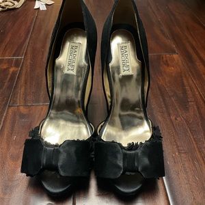 Badgley Mischka satin high heels